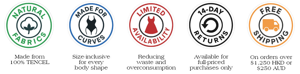 Collection of Cherry bobbins Tencel product icons with text labels on a white background