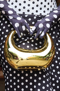 Cherry Bobbins Metallic Gold Statement Handbag Bag
